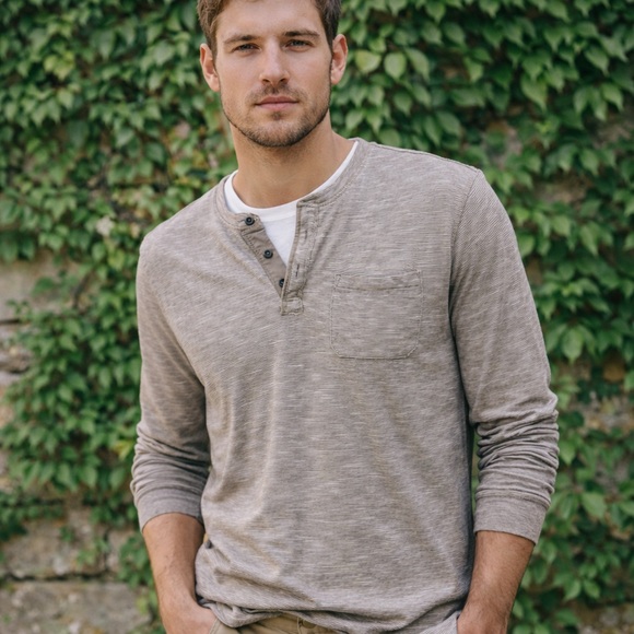 Lucky Brand Other - LUCKY BRAND Taupe Long Sleeve Henley, L